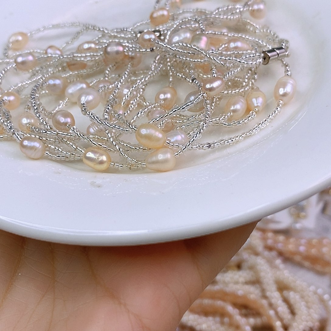 淡水珍珠手绳合金