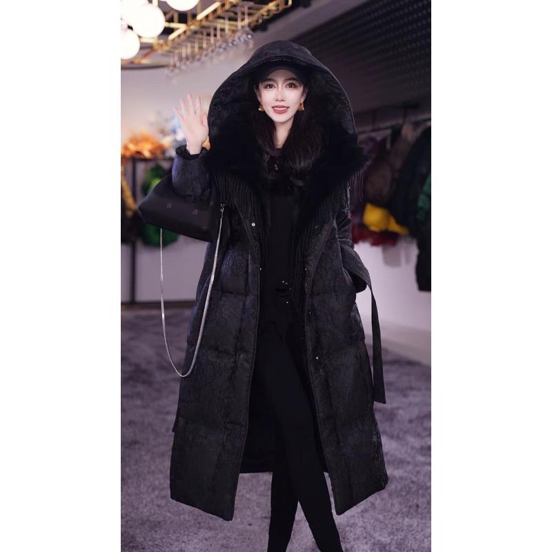 【Yongjia 】鹅绒服配女狐狸毛外套55332-2-110#百大红人时髦上新啦