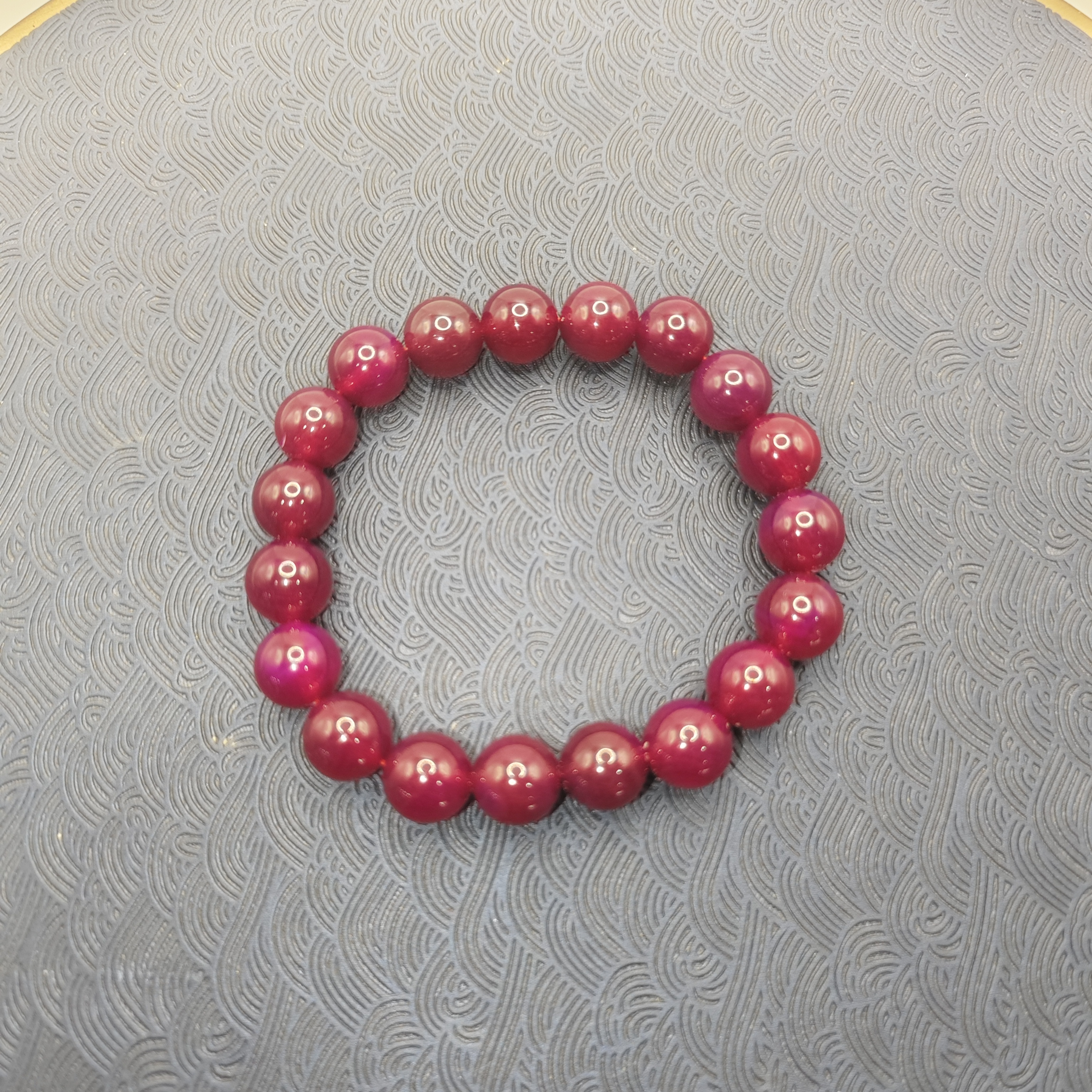 9号J56瑰宝冻凝胶紫10mm圆珠手串