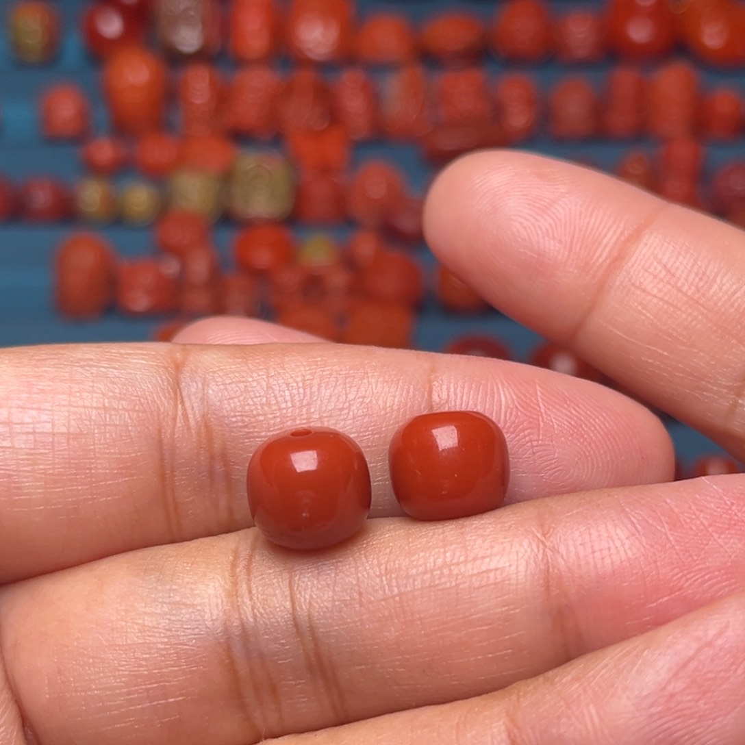 ****⁹南红玛瑙配饰未镶嵌老型10对珠