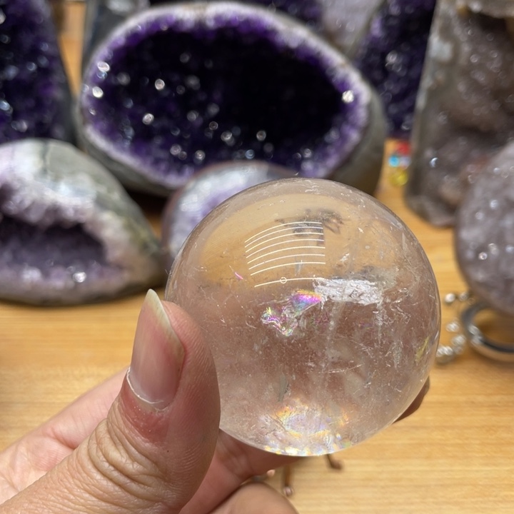 紫晶水晶球未镶嵌