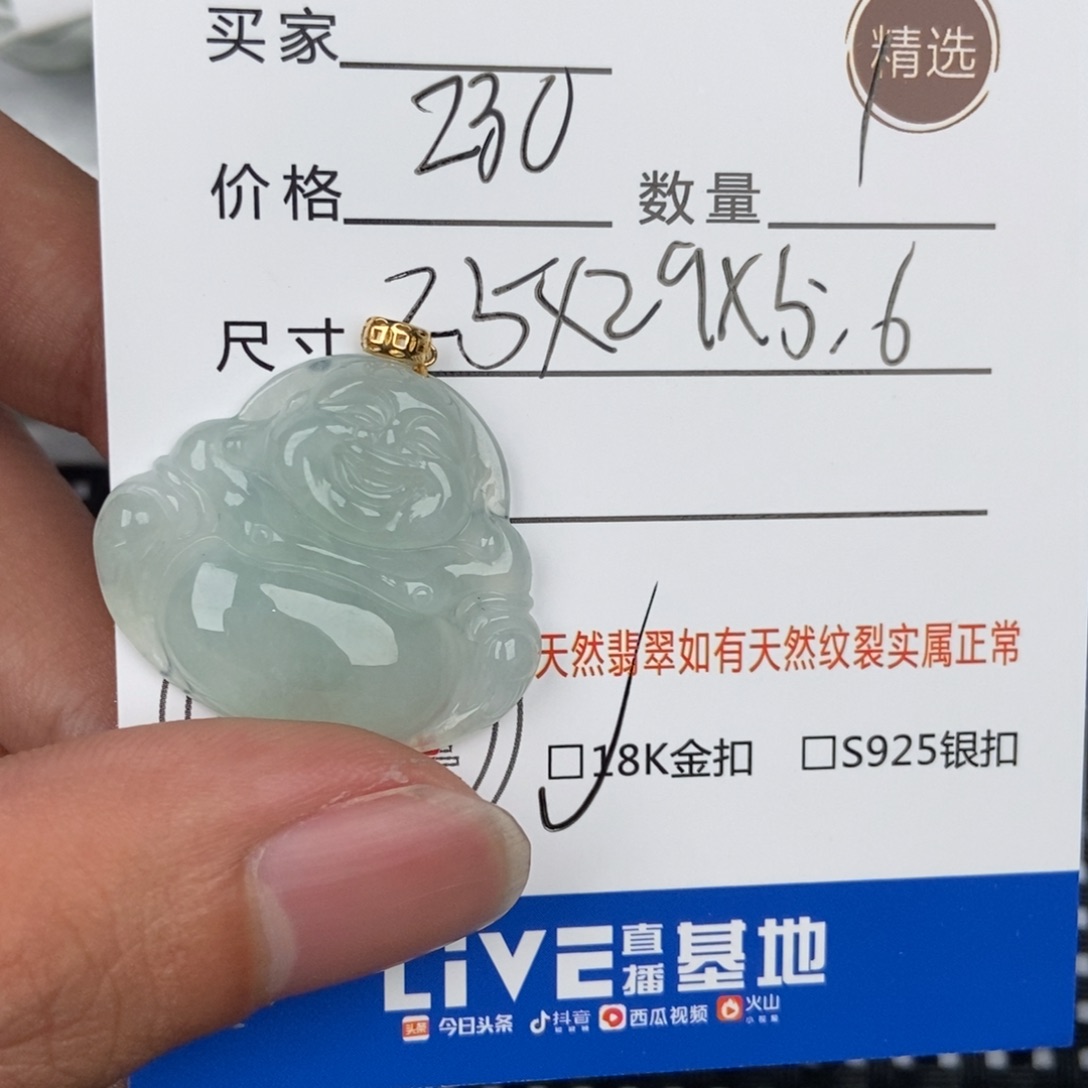 翡翠颈饰未镶嵌吊坠