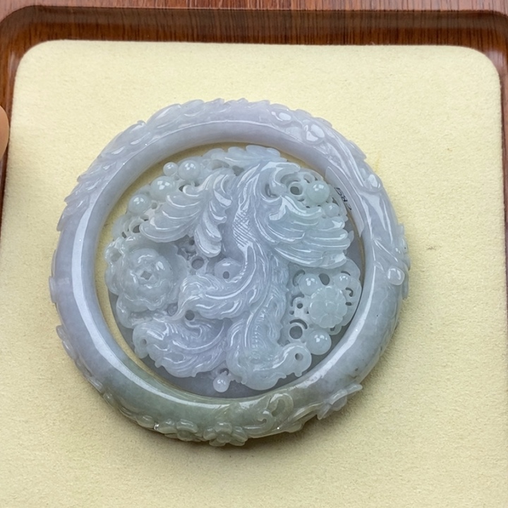 翡翠未镶嵌手镯58圈216