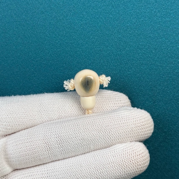 D39-89天然猛犸牙 蓝眼睛三通12*18.7mm支持复检假一罚十