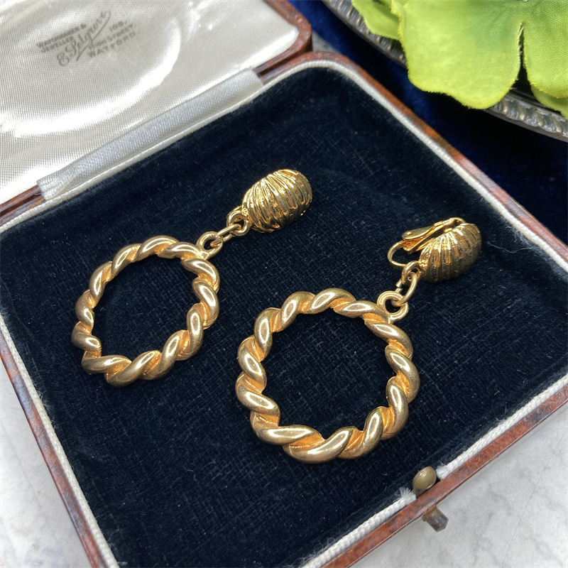 合金耳饰 扫肩绳纹圈圈耳环2-19【2071031-020】