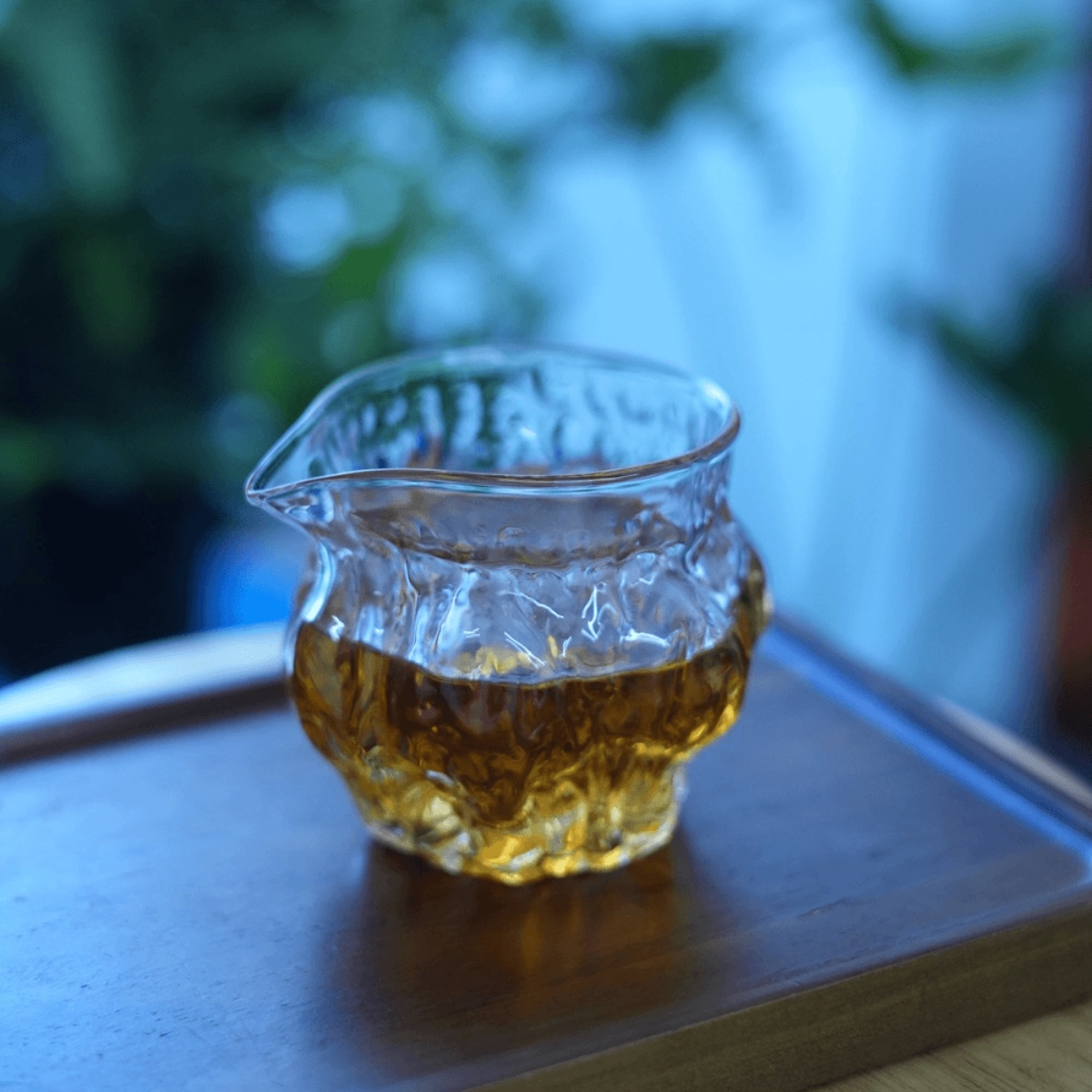 H  核桃纹公道杯 玻璃茶具