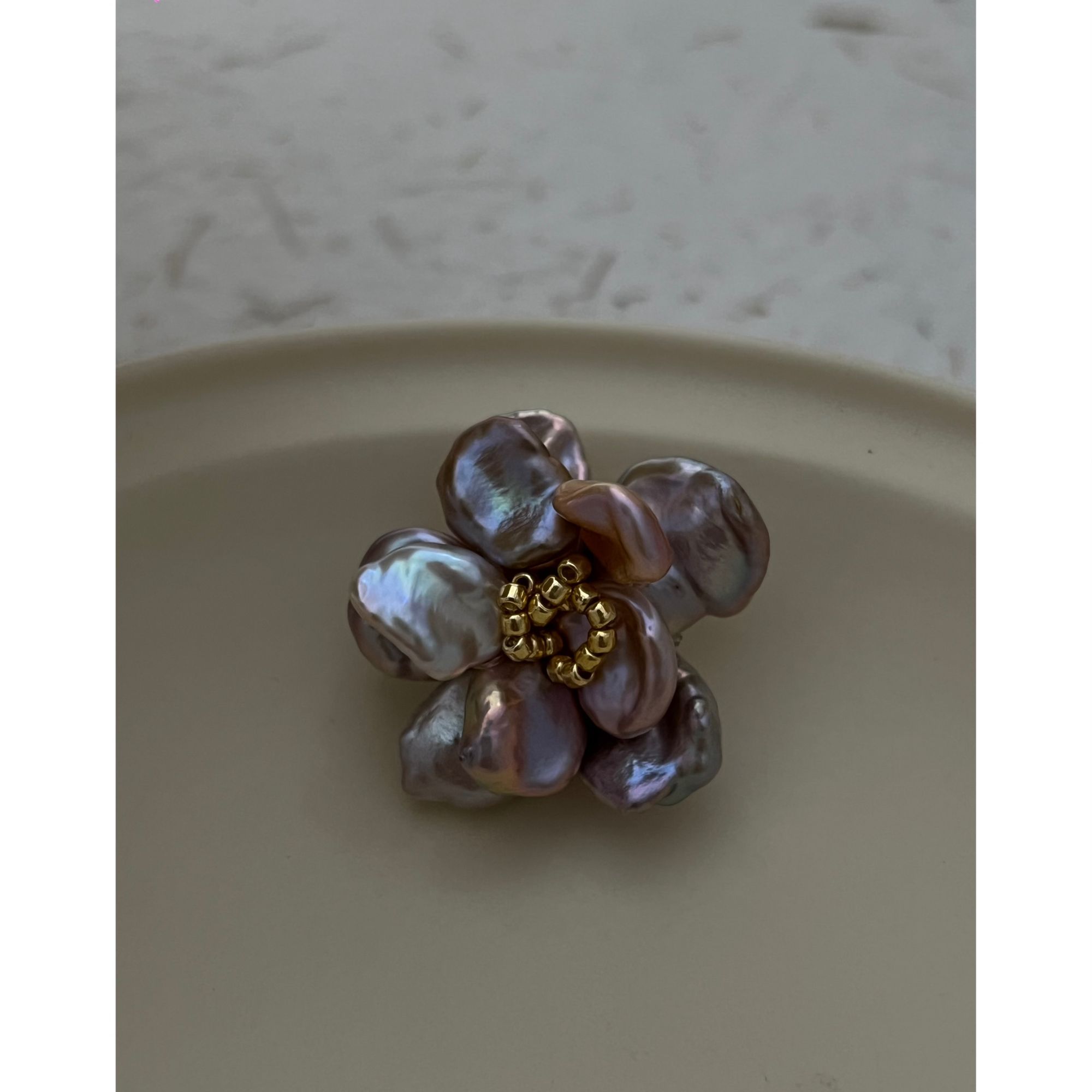 JUNMU莫奈花朵胸针天然巴洛克淡水珍珠别针胸饰多样性发货发一