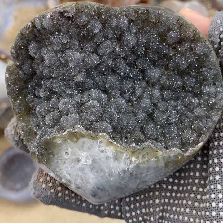 未镶嵌紫晶珠宝半成品