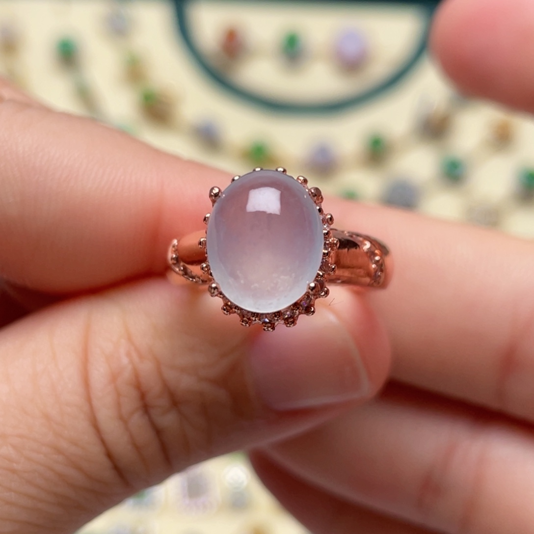 翡翠戒指未镶嵌纯天然缅甸翡翠