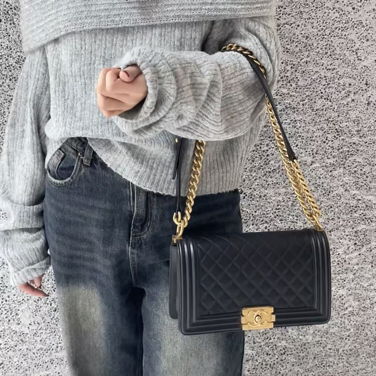 95新 Chanel/香奈儿 中号 香奈儿/单肩包/3381