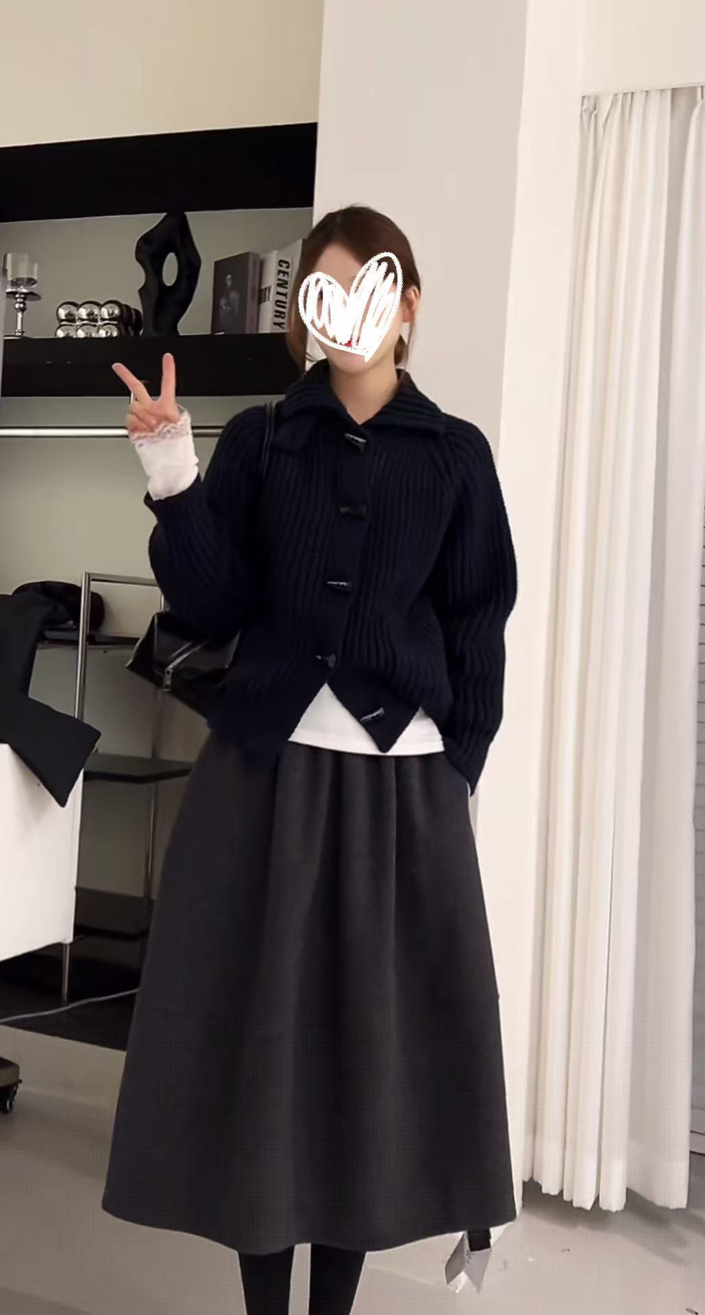 米满满-Elephant（#50329）高领韩版时尚毛衣（衣长60左右）