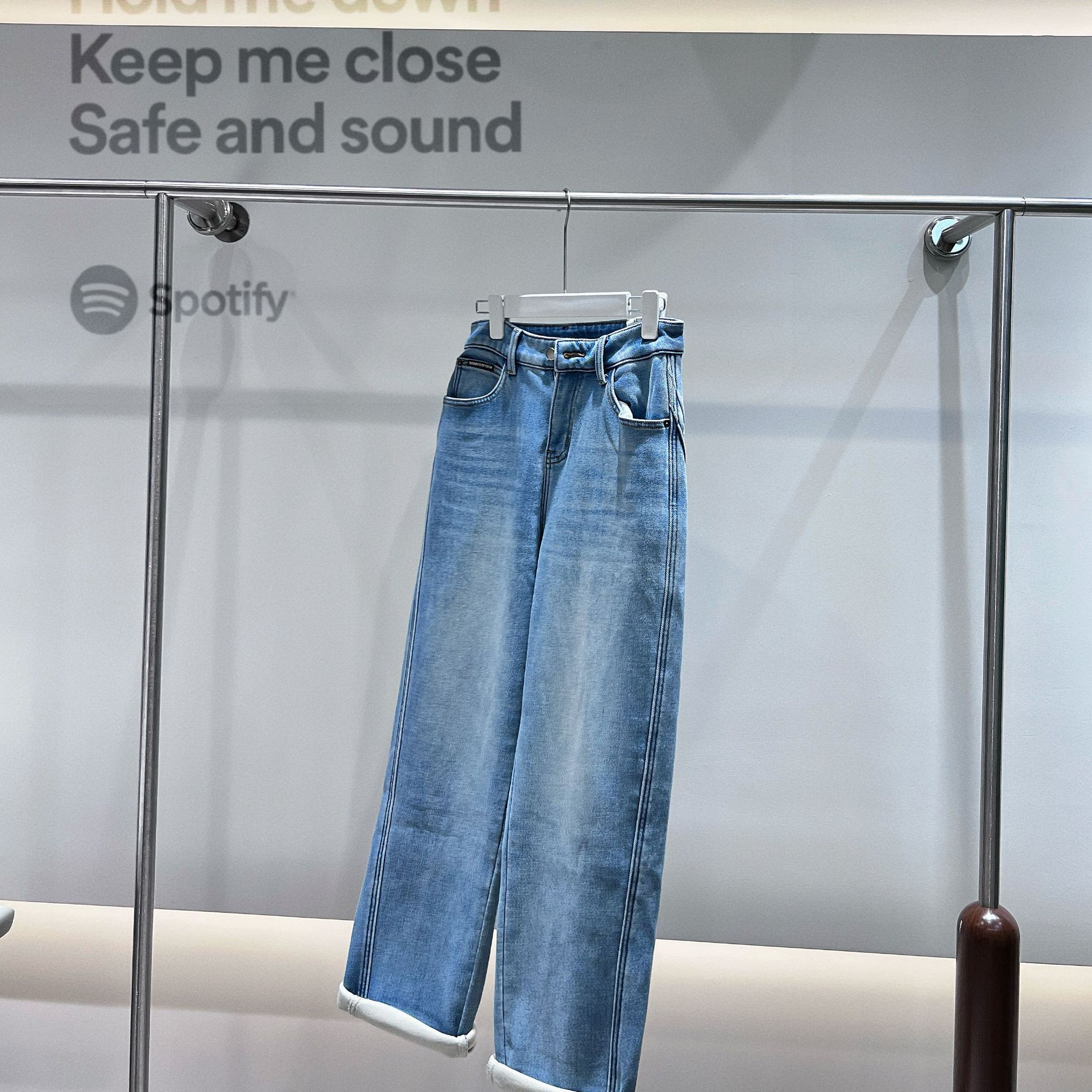 【Q-xyy服饰】冬季高品加绒直筒牛仔裤 78895