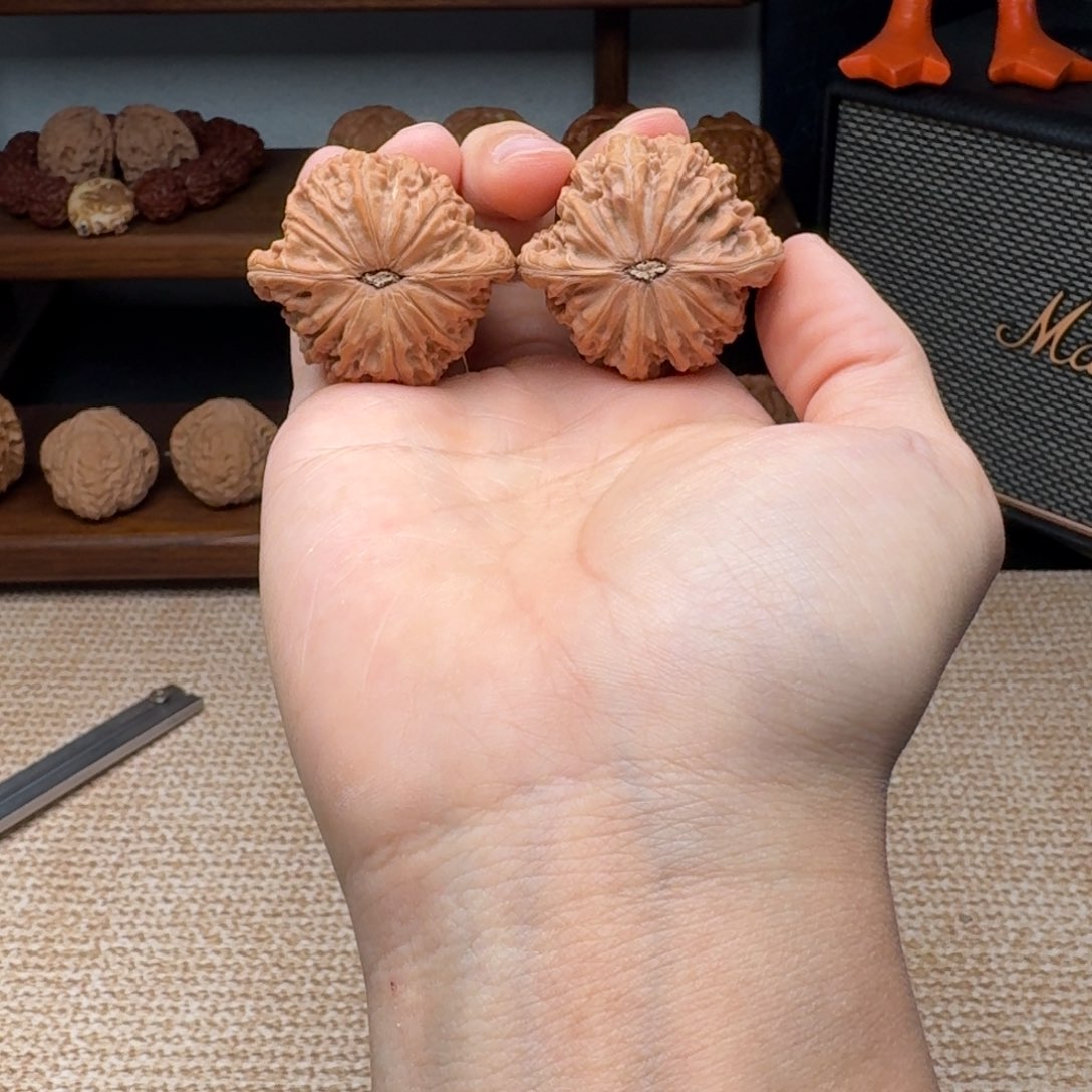 文玩核桃把件4205磨盘