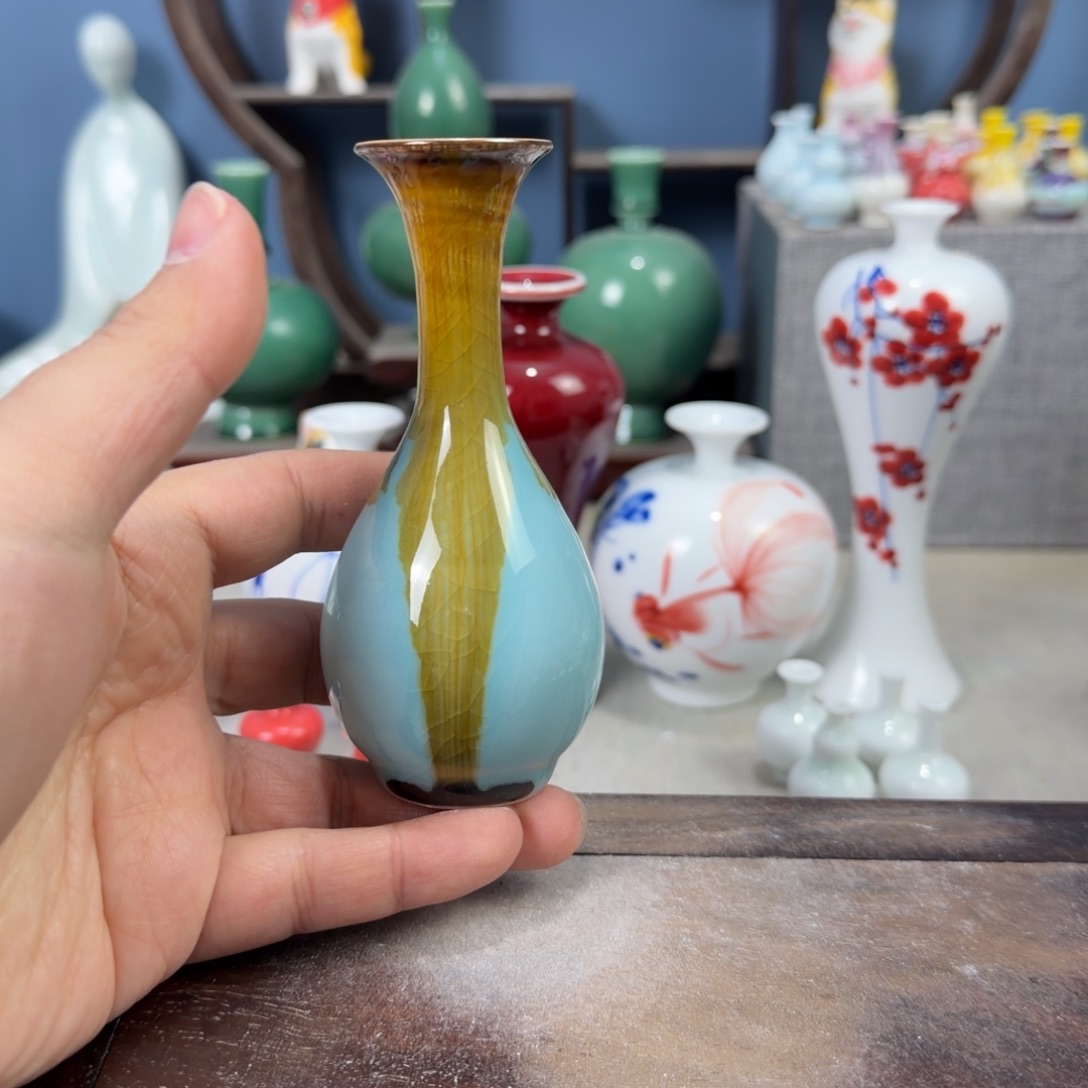 陶瓷手工小花器摆件