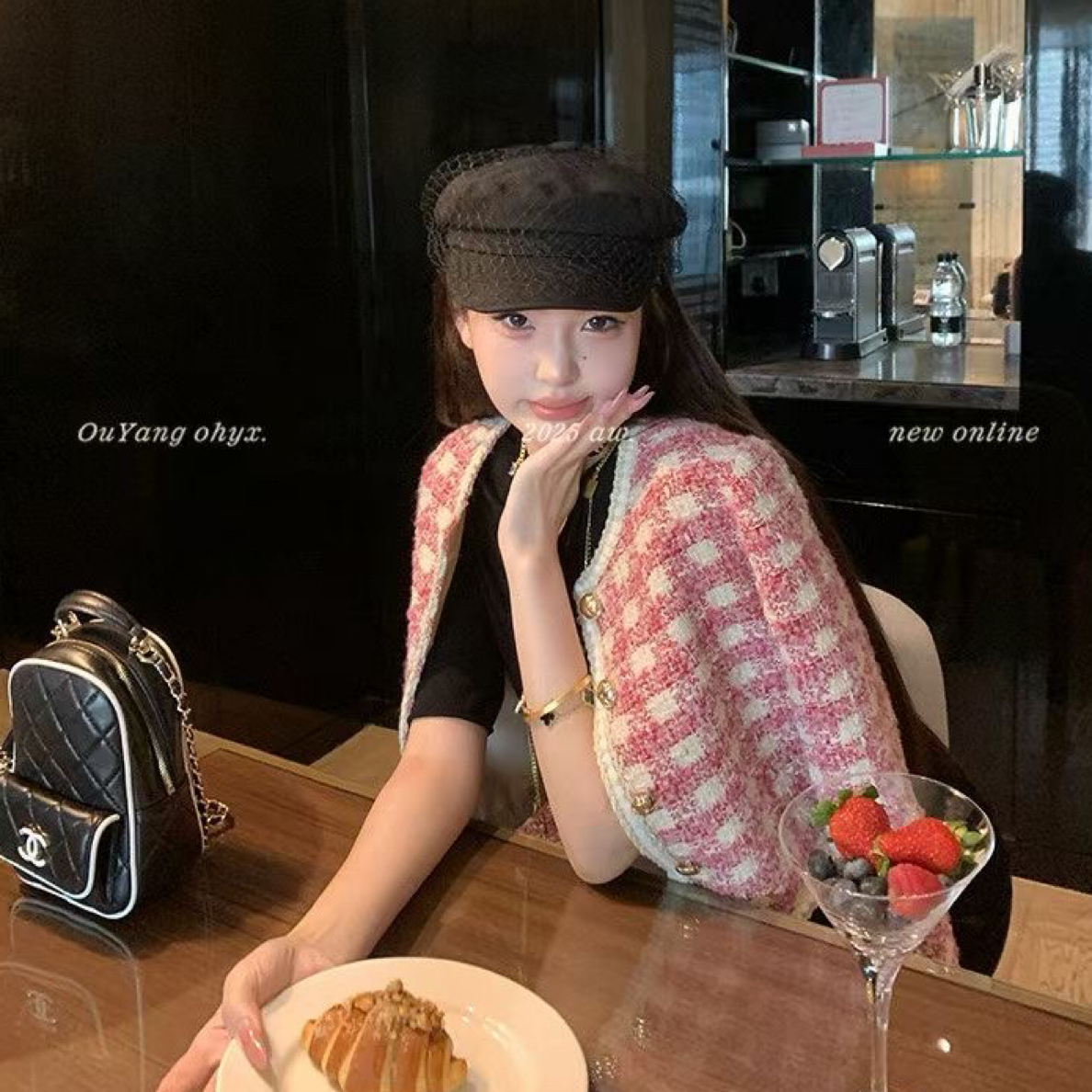 Lu 短款单排扣秋季纯色保暖女短外套气质韩版百搭时尚