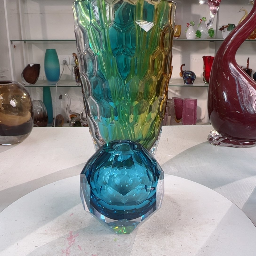 9 高轻奢琉璃花器福利正常手工痕迹