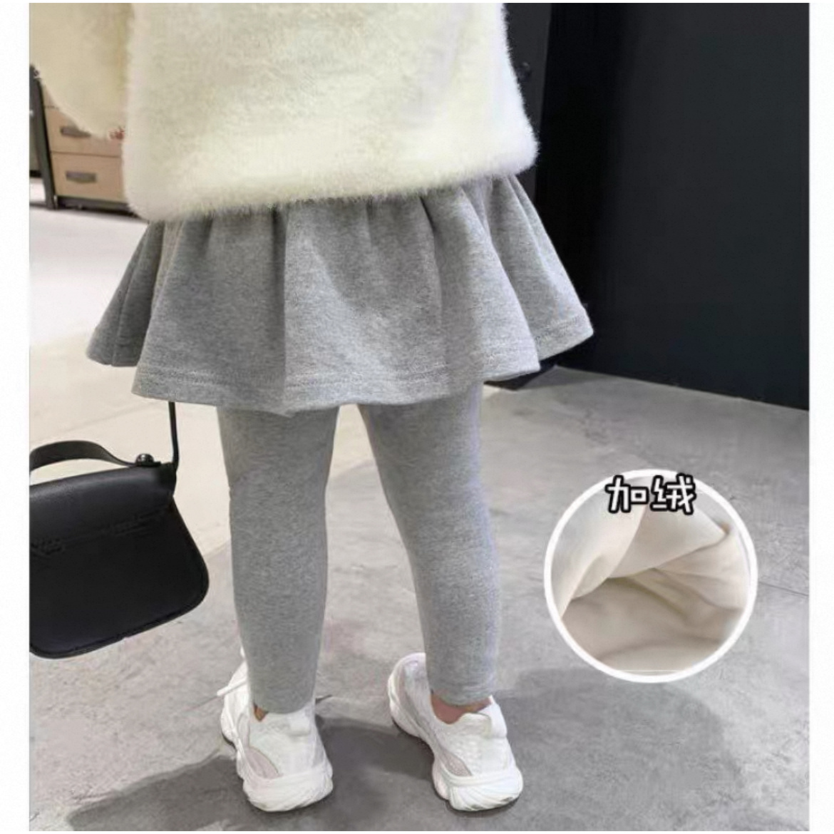 大庆仓 儿童灰色加绒裙裤（库位P1-12) 11月4日
