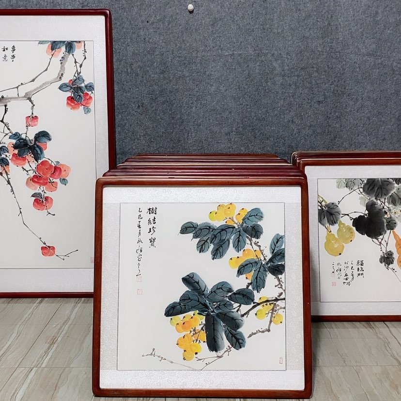 【闪购商品】国画书画作品带框65×65厘米