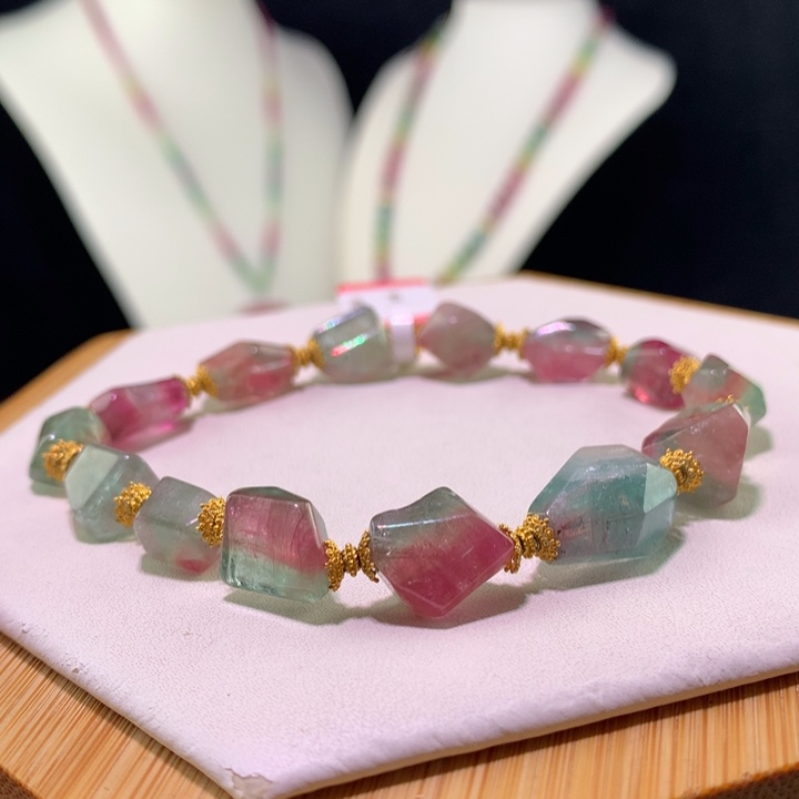 双色碧玺手链未镶嵌