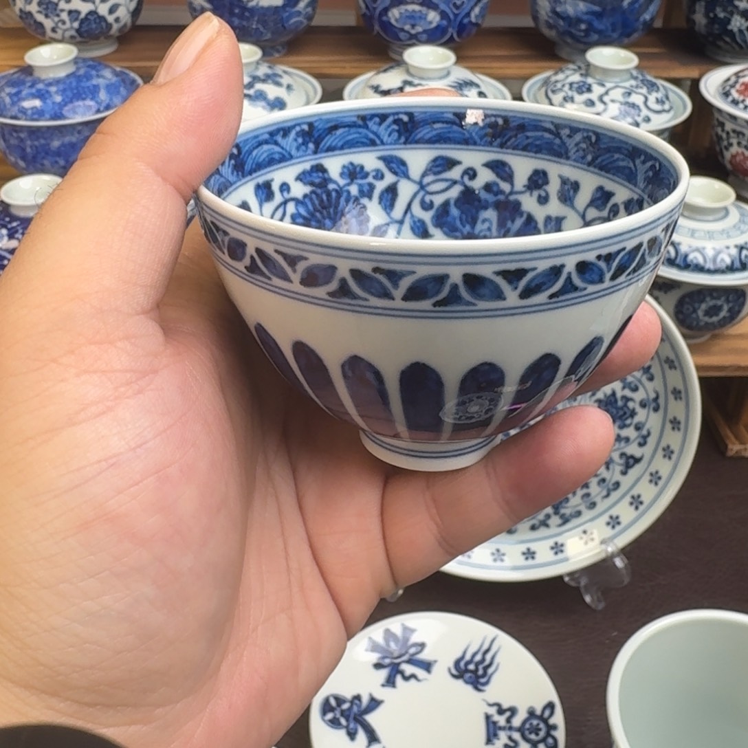 瓷片陶瓷纯手工手绘柴窑