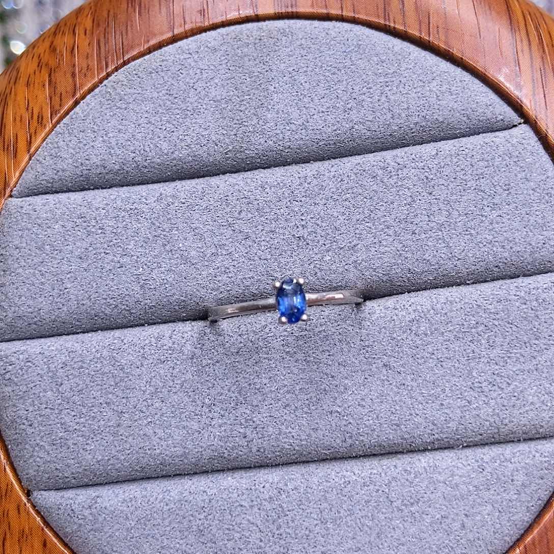 戒指银S925镶嵌蓝宝石