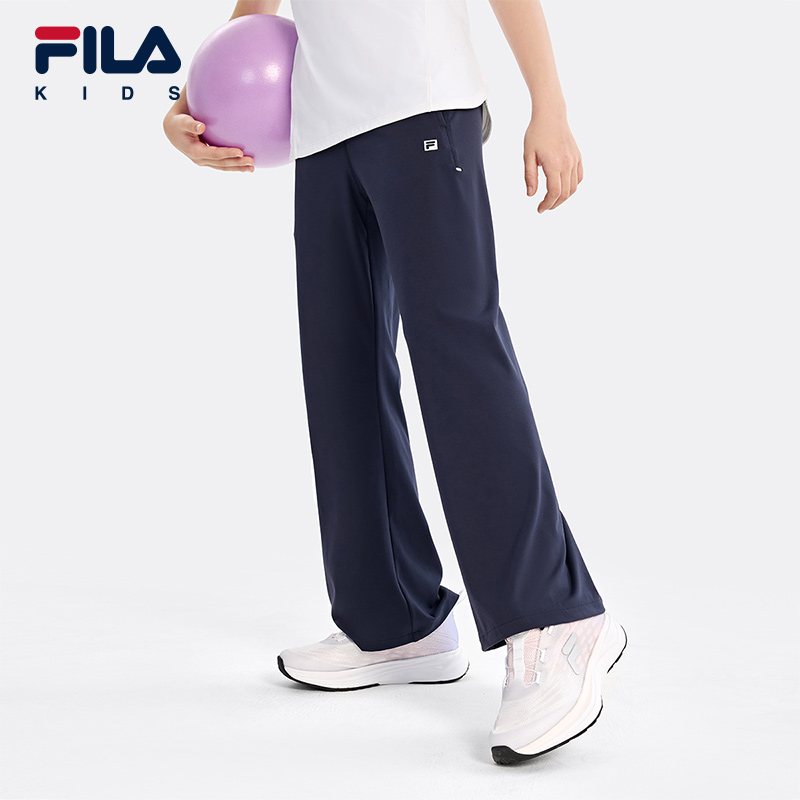 FILA/斐乐儿童正品2024年秋季新款大童休闲针织运动裤