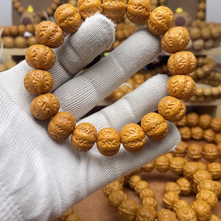 猴头核桃手串 聚宝盆京八棱15+