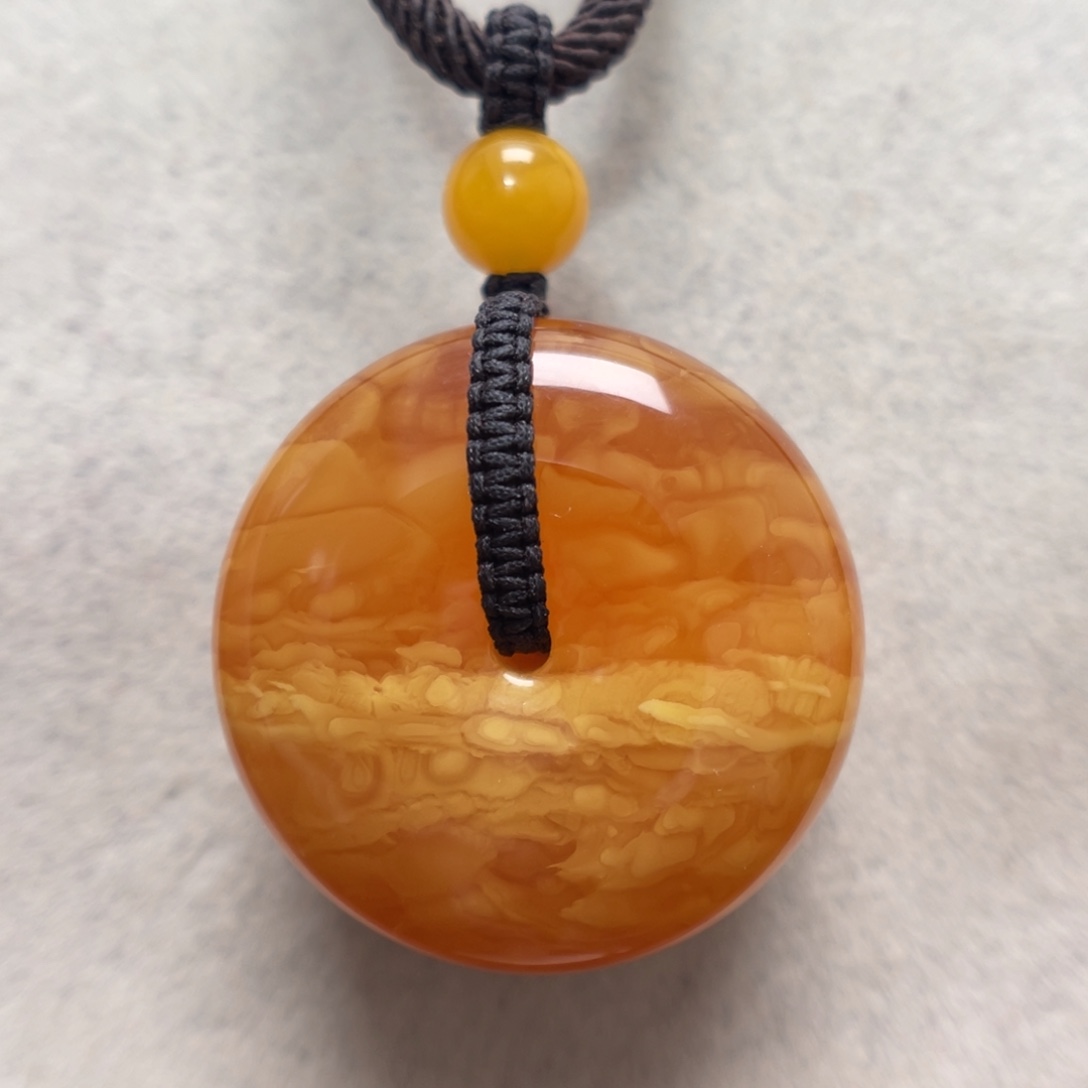 蜜蜡未镶嵌项链吊坠