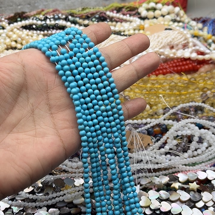 玛瑙/玉髓珠宝半成品未镶嵌一条4mm松松