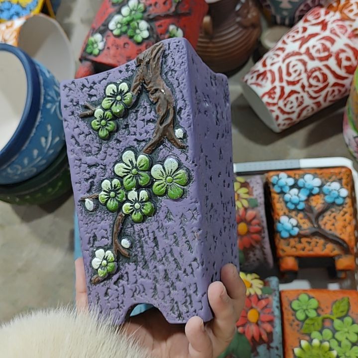 红陶吸水透气的白陶花盆凑满12发货