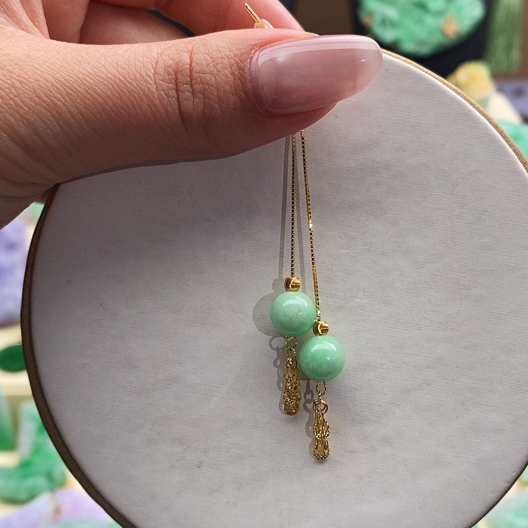 翡翠未镶嵌耳饰耳饰