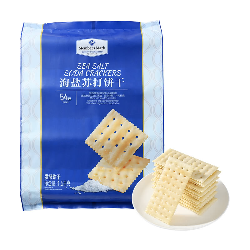 山姆海盐苏打饼干，自然香脆，无人工香精