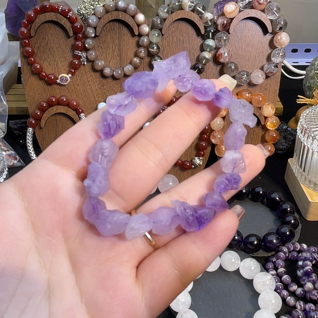 I***-水晶未镶嵌手链紫水晶手链