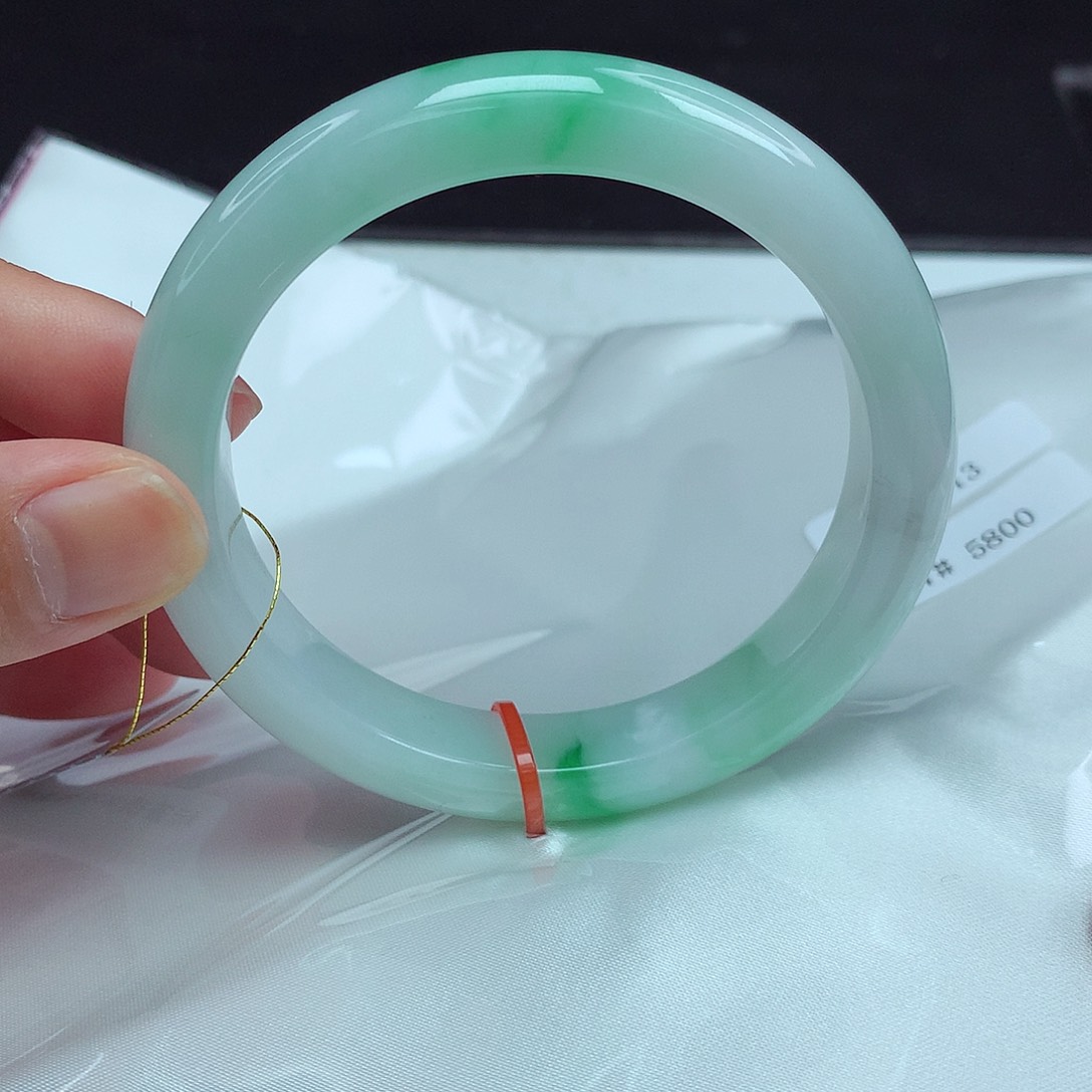 翡翠未镶嵌手镯57圈313