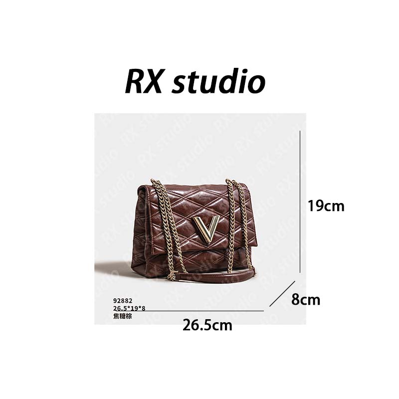 【南沙瑞熙】SK-92882-焦糖棕 轻奢小众设计感时尚百搭女士包包