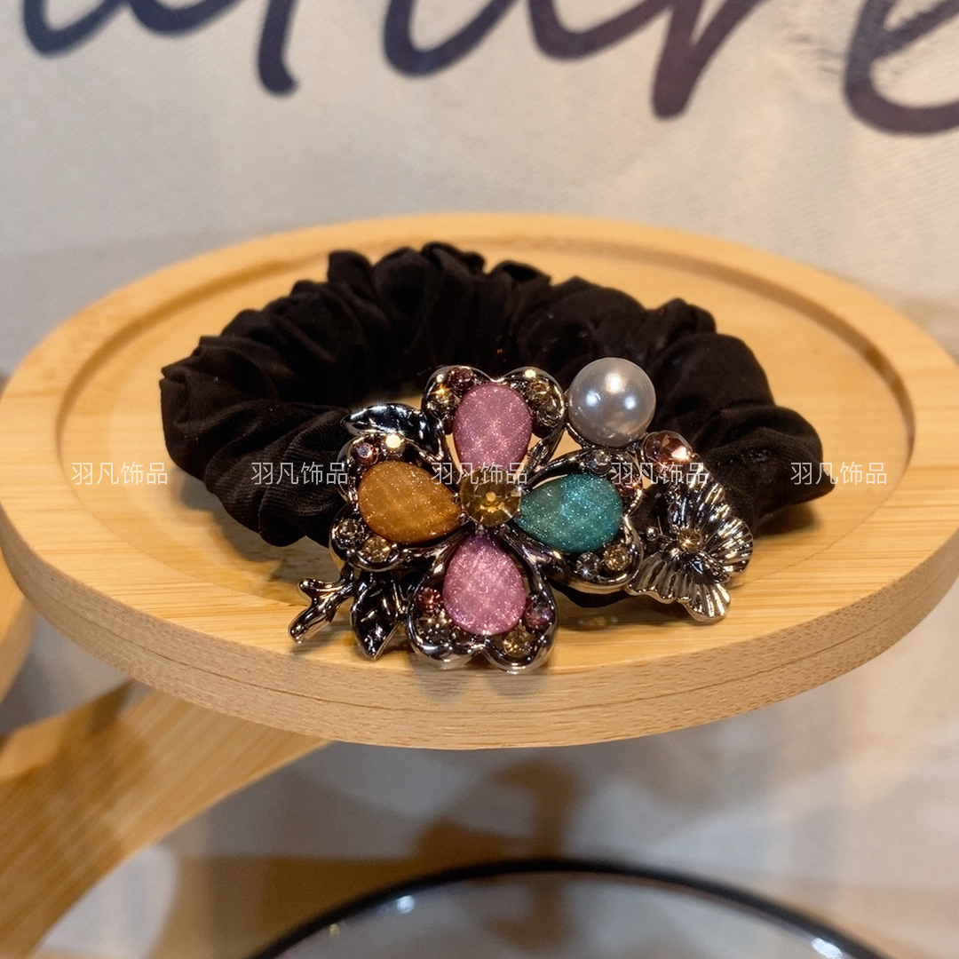 羽凡发圈复古宫廷气质皮筋重工日韩民族风头饰发饰发绳高弹力头绳