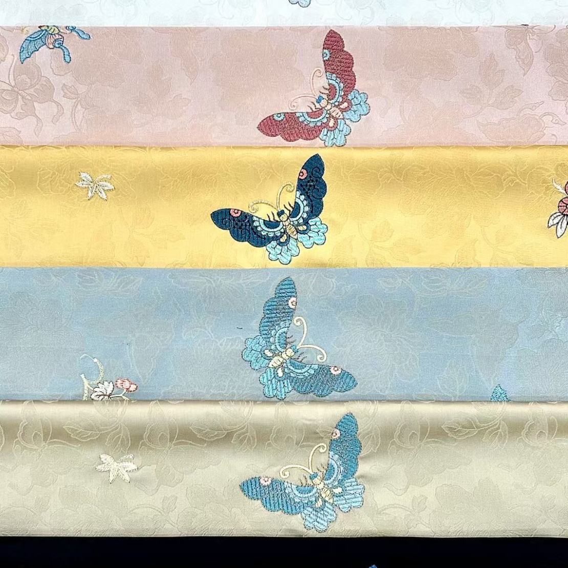【翩翩起舞】国风绣花织锦缎