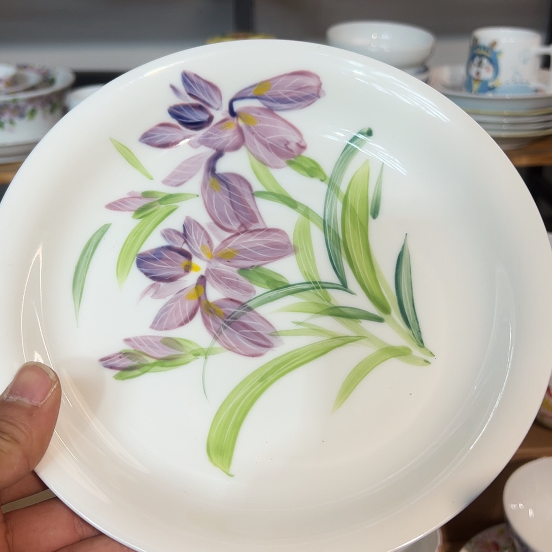 陶瓷景德镇高温釉下陶瓷8寸盘