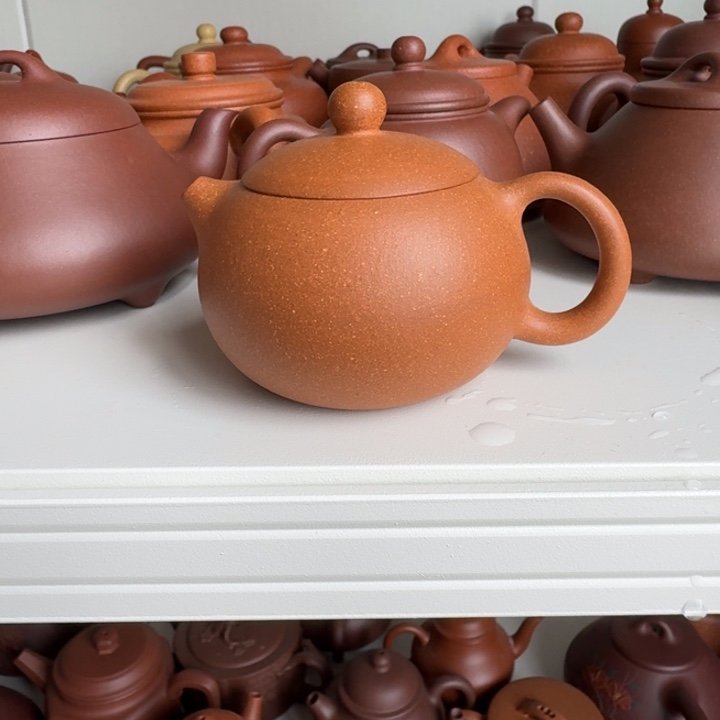 生***）紫砂茶壶黄将坡西施微封釉120cc