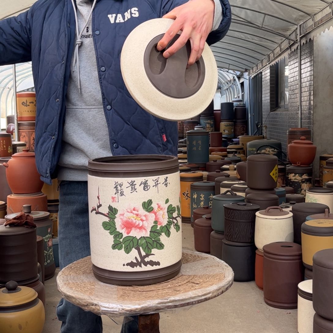 紫砂茶叶罐12 饼茶叶罐