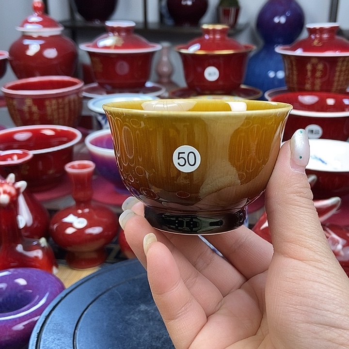 陶瓷景德镇名陶雅玩原矿郎红