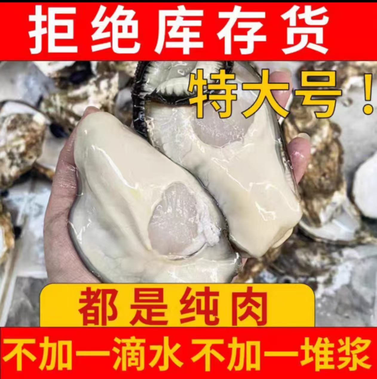 新鲜大脆蚝现开生蚝纯肉汫洲生蚝1斤装【广东省2斤顺丰包邮】