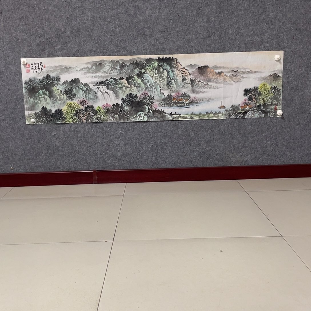 国画四尺对开画芯 捡漏