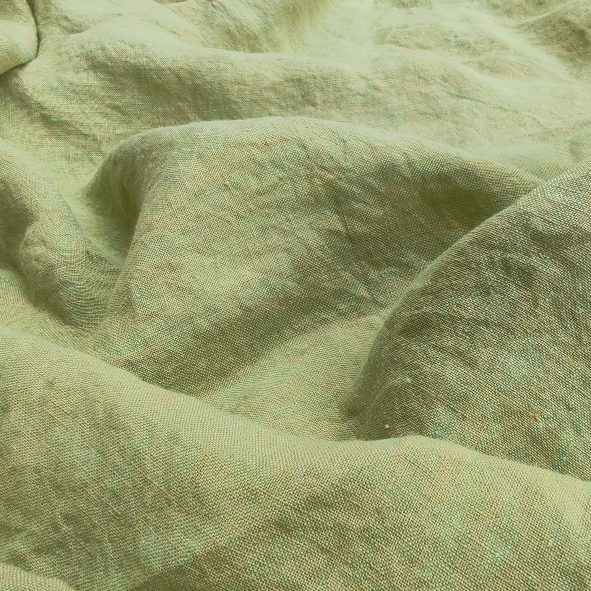 【黄绿秋酲】原创设计师21支汉麻裤子袍子连衣裙衬衫面料