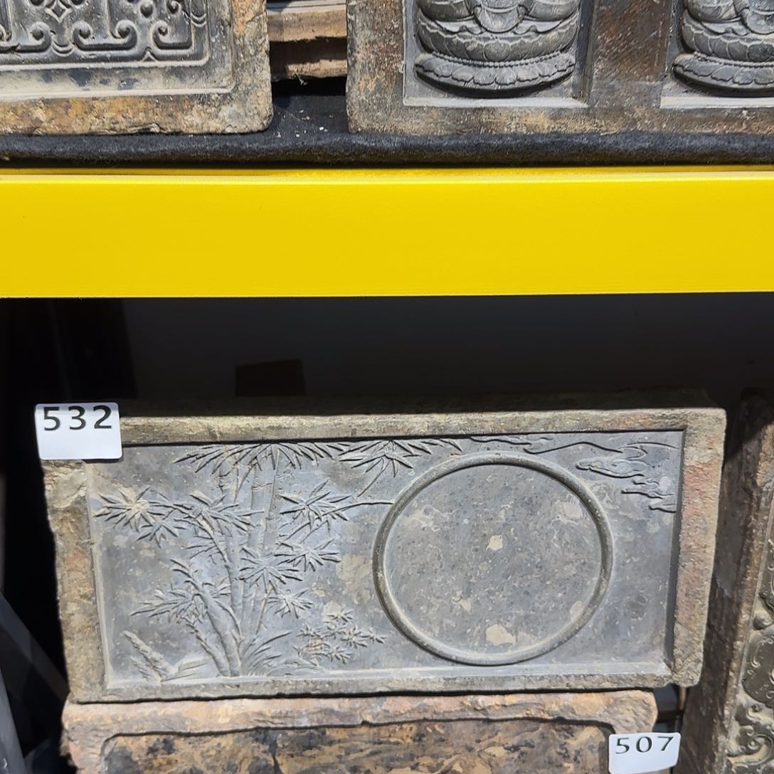 老砖后刻干泡茶台