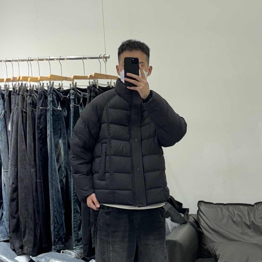 男士冬季新品简约百搭面包款厚羽绒服