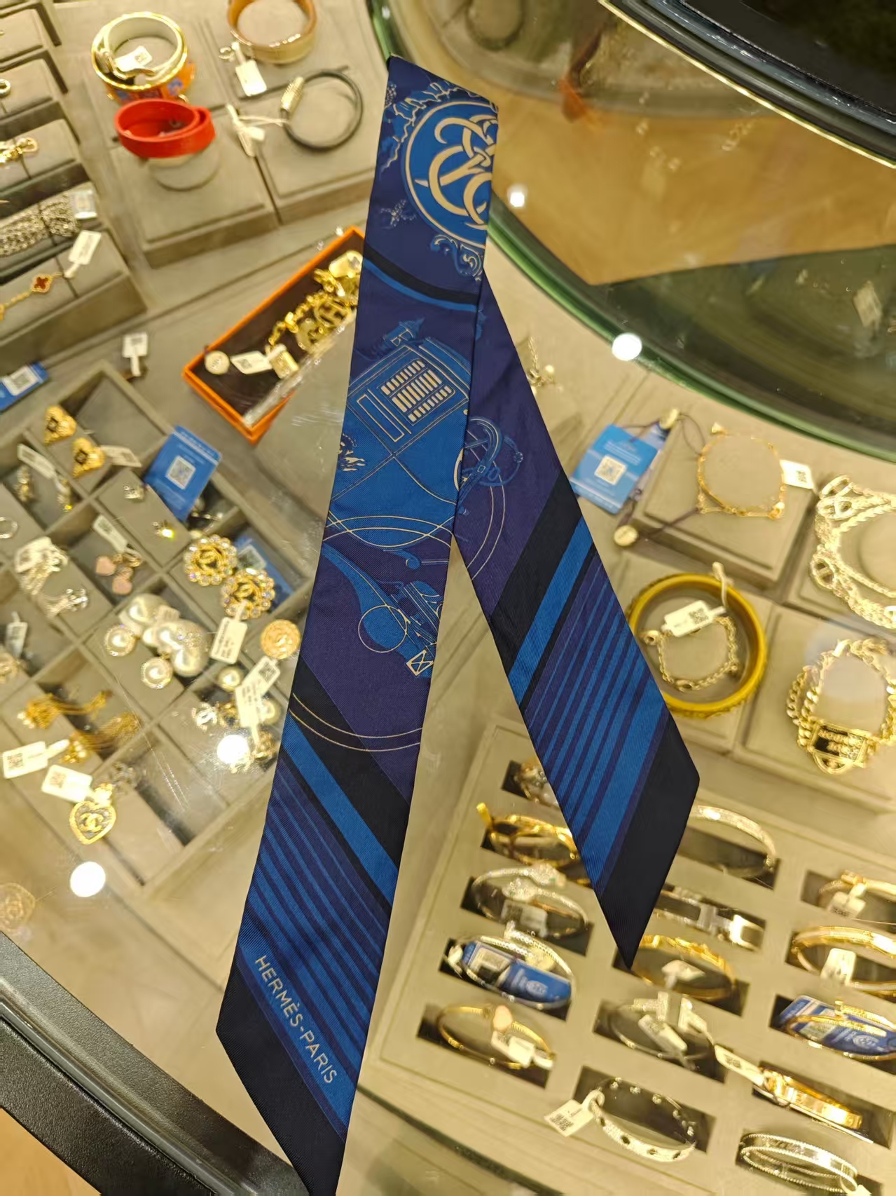 99新 Hermes/爱马仕 丝巾twilly