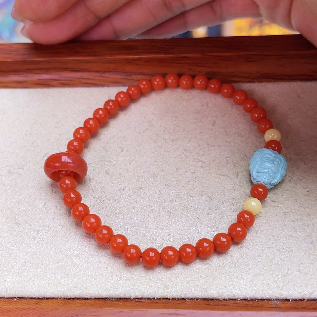 南红玛瑙手链未镶嵌