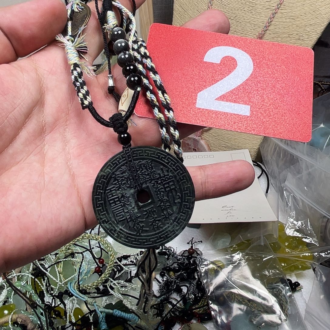 蛇纹石玉合金颈饰