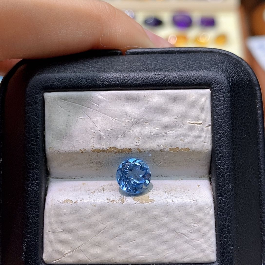 天然托帕石裸石定制银S925镶嵌托帕石天然托帕石裸石定制x